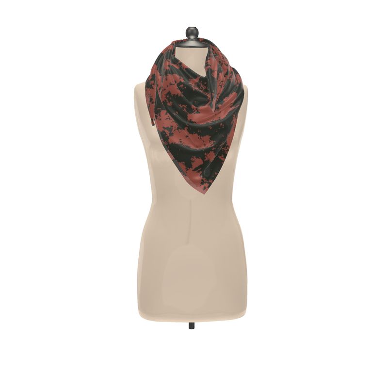 Noir Silk Chiffon Scarf
